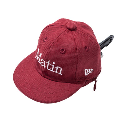 NEW ERA X MATIN KIM DARK RED CAP POUCH KEY HOLDER MINI BAG