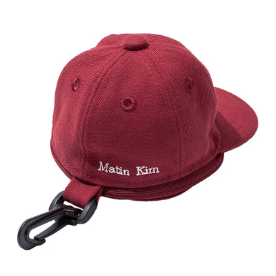 NEW ERA X MATIN KIM DARK RED CAP POUCH KEY HOLDER MINI BAG