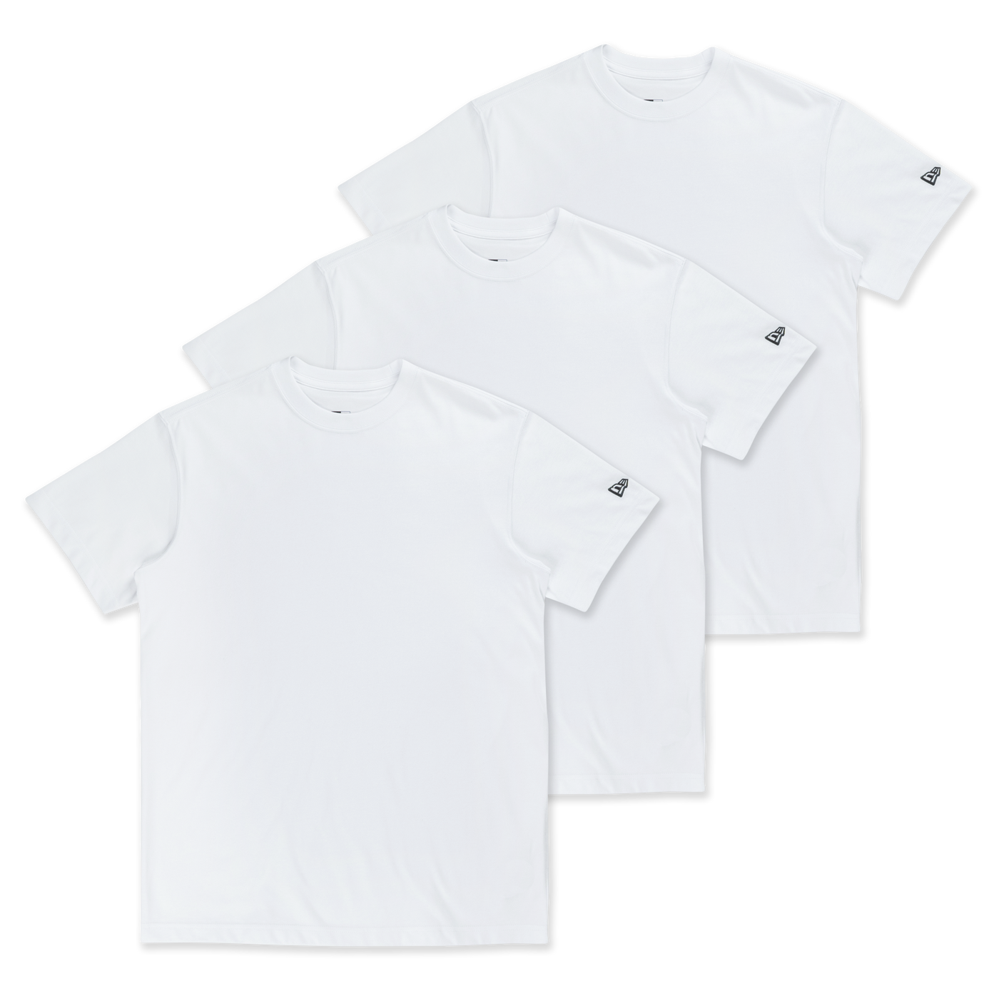 NEW ERA BASICS 3 PACK COOL ERA WHITE SHORT SLEEVE T-SHIRT NEW ERA BASICS 3 PACK COOL ERA WHITE SHORT SLEEVE T-SHIRT