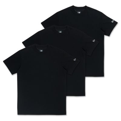 NEW ERA BASICS 3 PACK COOL ERA BLACK SHORT SLEEVE T-SHIRT