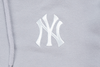 NEW YORK YANKEES TIMELESS MINIMAL GREY ZIP FRONT HOODIE