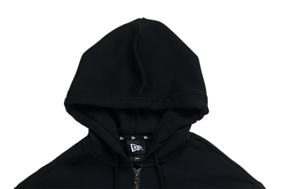 NEW ERA TIMELESS MINIMAL SCRIPT BLACK ZIP FRONT HOODIE