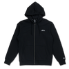 NEW ERA TIMELESS MINIMAL SCRIPT BLACK ZIP FRONT HOODIE