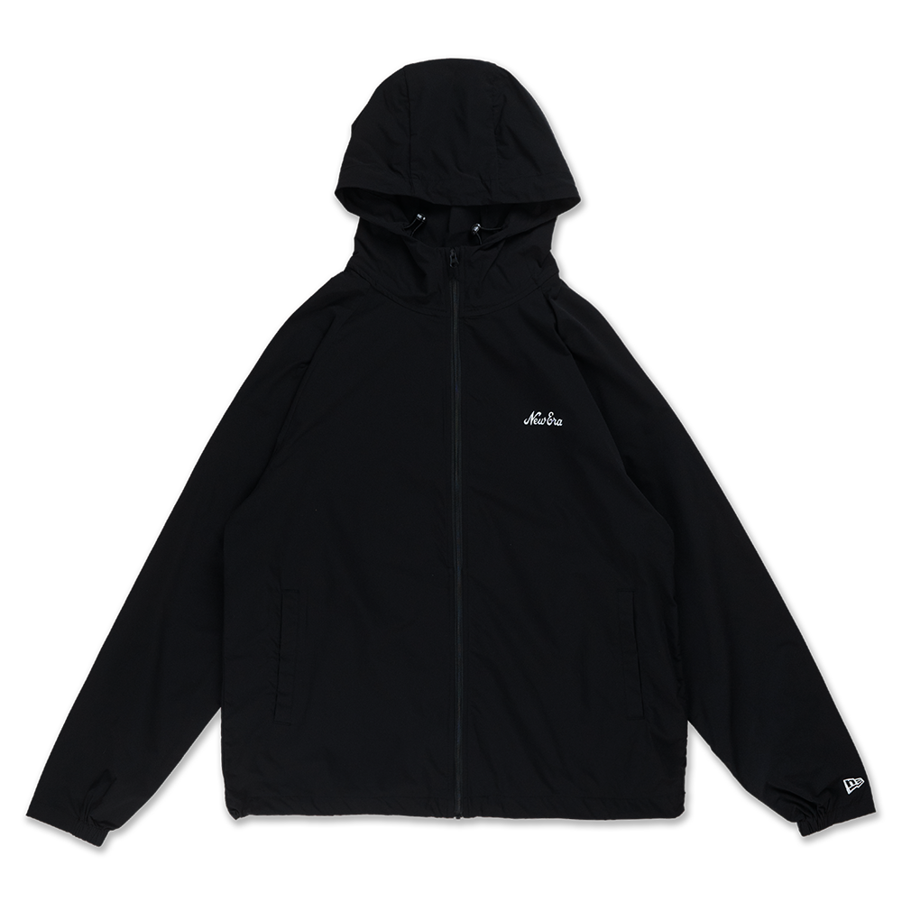 NEW ERA TIMELESS MINIMAL SCRIPT BLACK WINDBREAKER JACKET