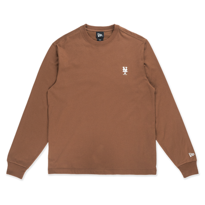 NEW YOKR METS TIMELESS MINIMAL TOFFEE LONG SLEEVE T-SHIRT