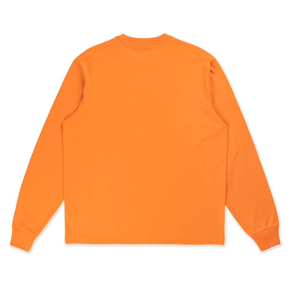 NEW ERA TIMELESS MINIMAL SCRIPT ORANGE LONG SLEEVE T-SHIRT