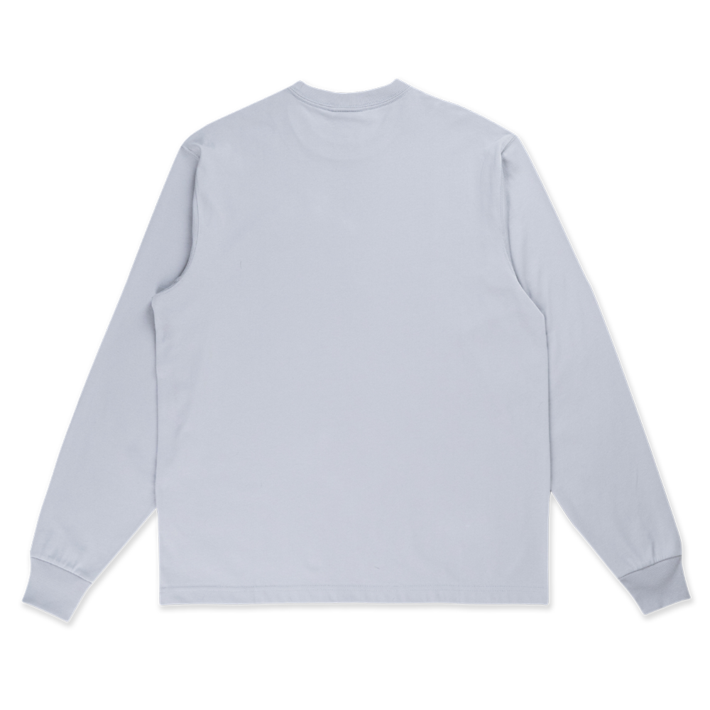 NEW ERA TIMELESS MINIMAL SCRIPT GREY LONG SLEEVE T-SHIRT