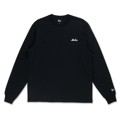 NEW ERA TIMELESS MINIMAL SCRIPT BLACK LONG SLEEVE T-SHIRT