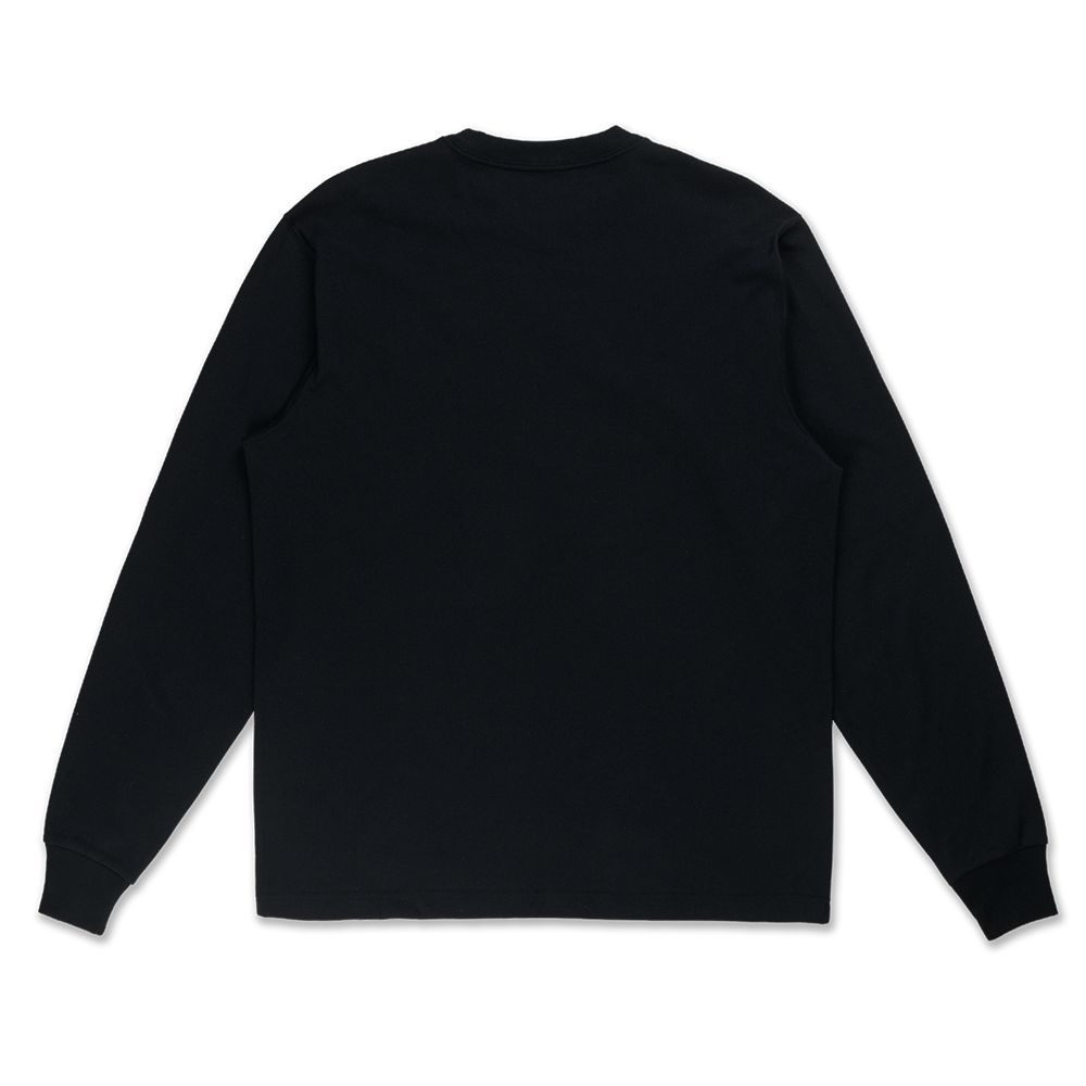 NEW ERA TIMELESS MINIMAL SCRIPT BLACK LONG SLEEVE T-SHIRT