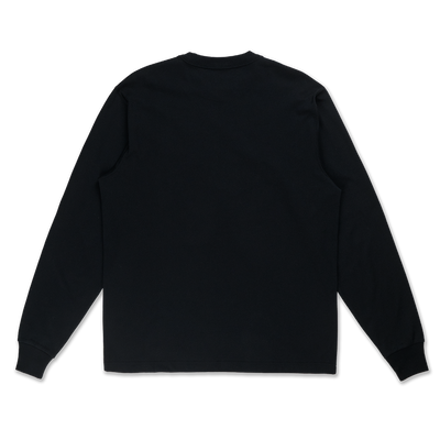 NEW ERA TIMELESS MINIMAL SCRIPT BLACK LONG SLEEVE T-SHIRT