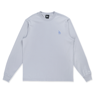 LOS ANGELES DODGERS TIMELESS MINIMAL GREY LONG SLEEVE T-SHIRT