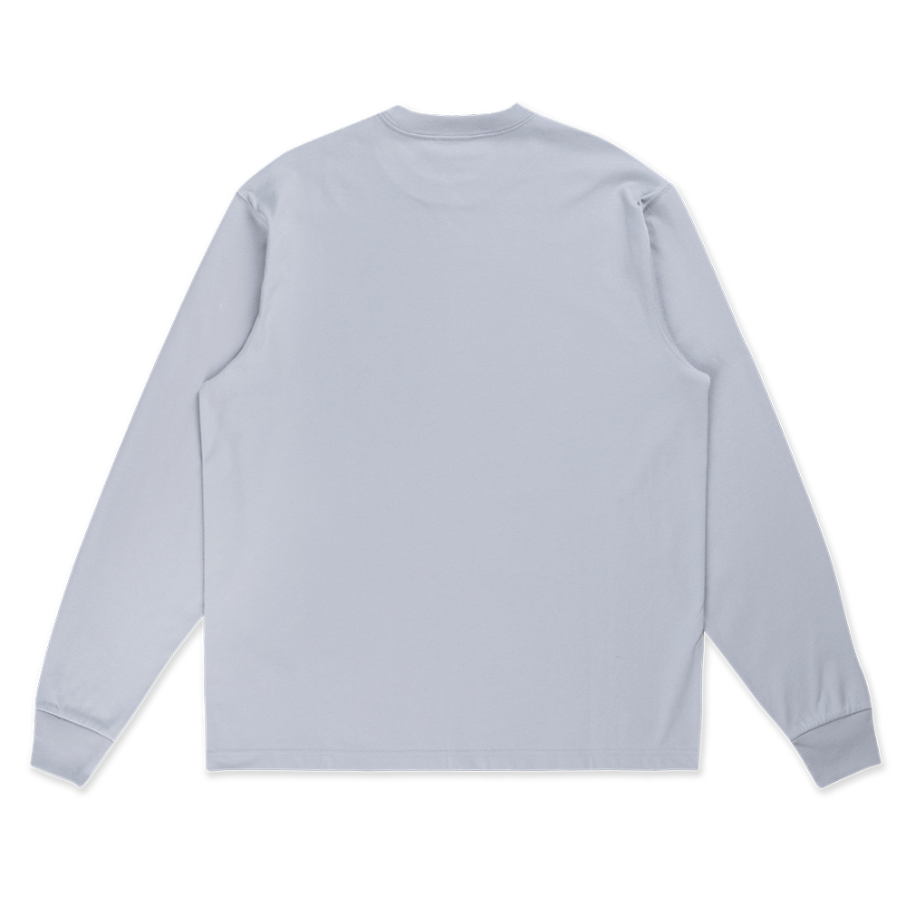 LOS ANGELES DODGERS TIMELESS MINIMAL GREY LONG SLEEVE T-SHIRT