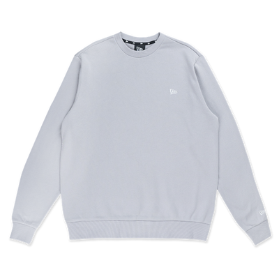 NEW ERA TIMELESS MINIMAL FLAG GREY CREW NECK SWEATSHIRT