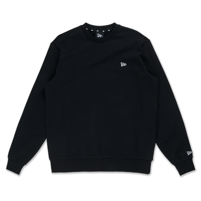 NEW ERA TIMELESS MINIMAL FLAG BLACK CREW NECK SWEATSHIRT