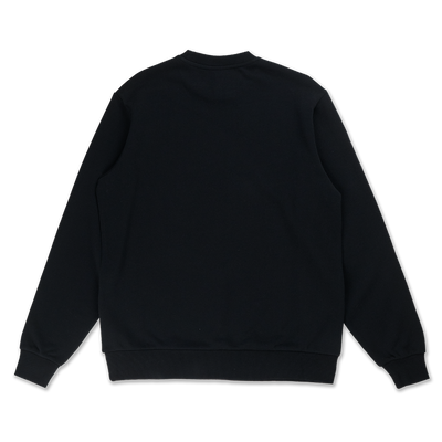 NEW ERA TIMELESS MINIMAL FLAG BLACK CREW NECK SWEATSHIRT