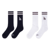 LOS ANGELES DODGERS COLOR ERA 2 PACK BLACK AND WHITE SOCKS