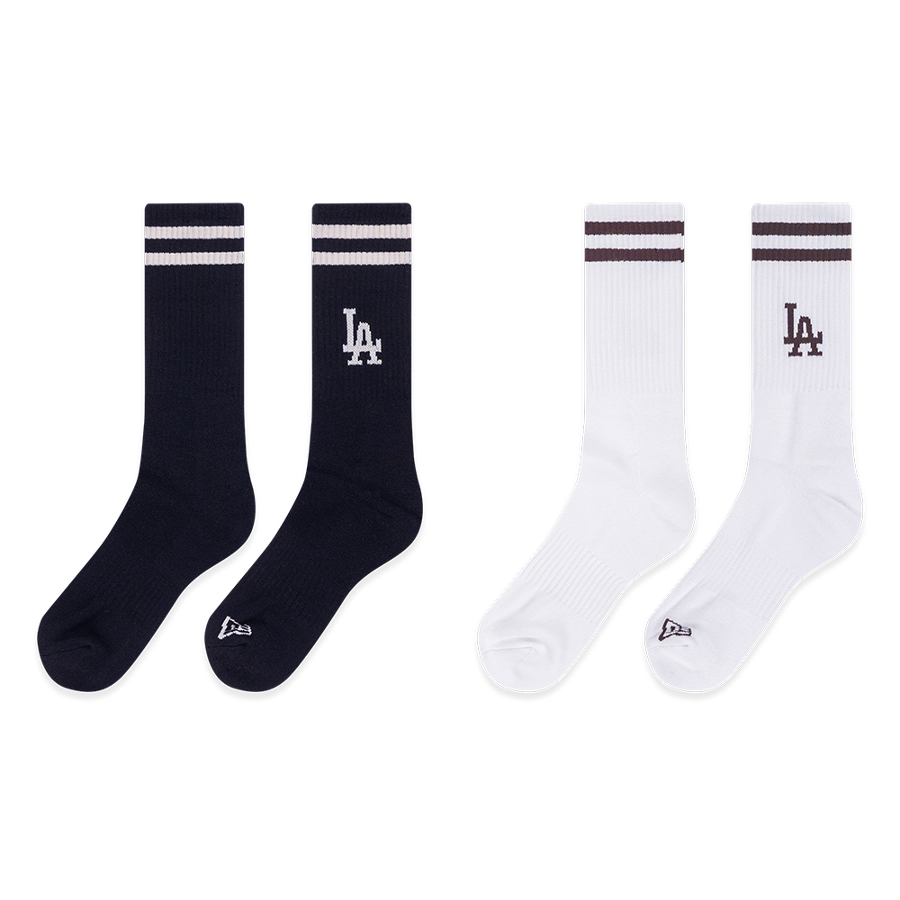 LOS ANGELES DODGERS COLOR ERA 2 PACK BLACK AND WHITE SOCKS