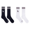 LOS ANGELES DODGERS COLOR ERA 2 PACK BLACK AND WHITE SOCKS
