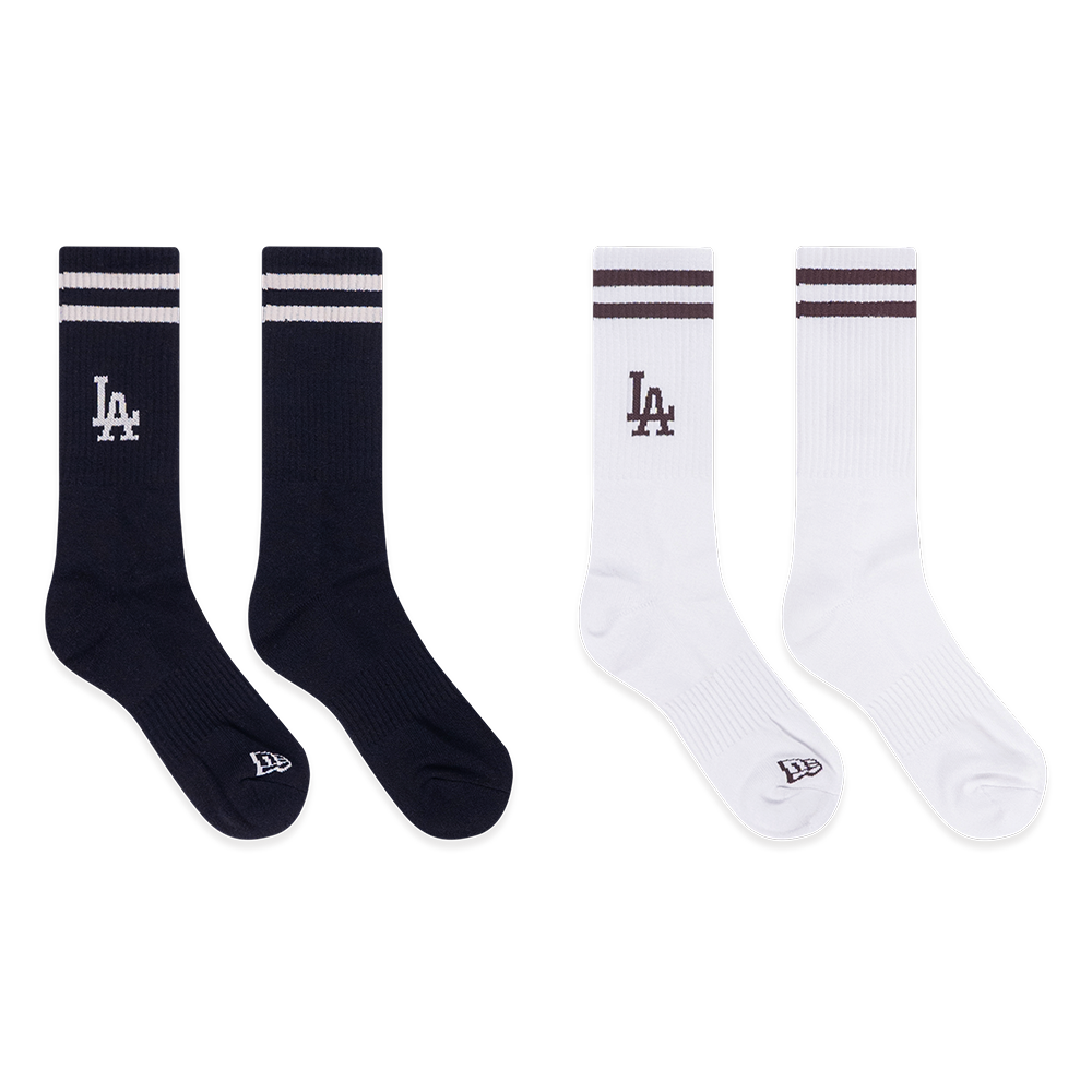 LOS ANGELES DODGERS COLOR ERA 2 PACK BLACK AND WHITE SOCKS
