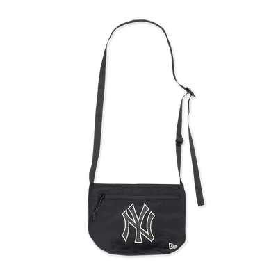 NEW YORK YANKEES HARRIS TWEED BLACK DRAWSTRING SHOULDER BAG