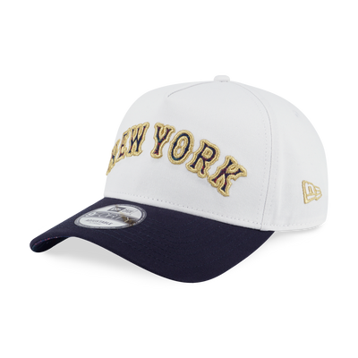 NEW YORK METS WINTER WHISPER 2TONE NAVY VISOR WHITE 9FORTY AF CAP