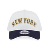 NEW YORK METS WINTER WHISPER 2TONE NAVY VISOR WHITE 9FORTY AF CAP