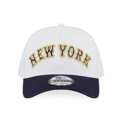 NEW YORK METS WINTER WHISPER 2TONE NAVY VISOR WHITE 9FORTY AF CAP