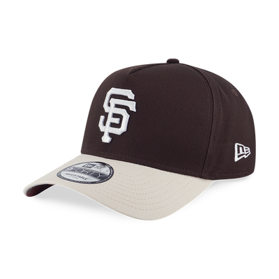 SAN FRANCISCO GIANTS SURREAL NATURE 2TONE LIGHT CREAM VISOR CHOCOLATE 9FORTY AF CAP