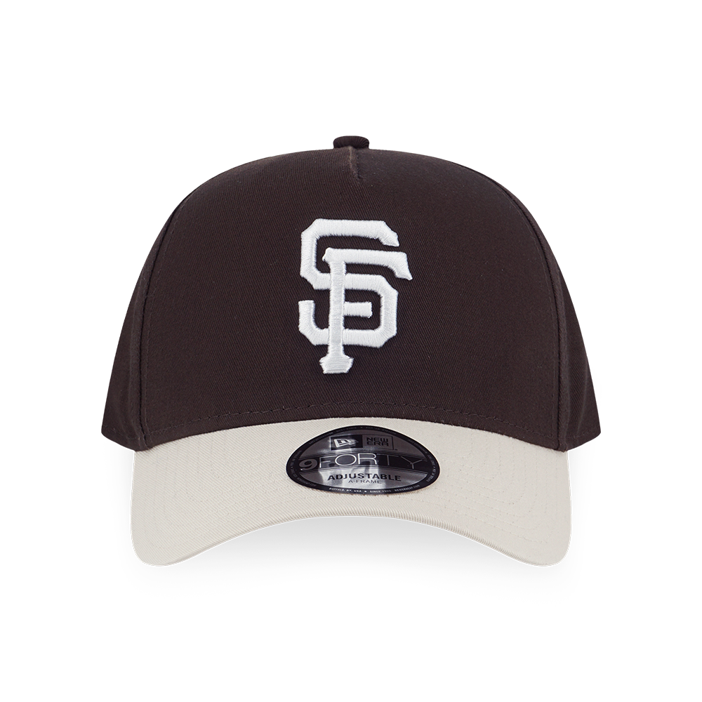 SAN FRANCISCO GIANTS SURREAL NATURE 2TONE LIGHT CREAM VISOR CHOCOLATE 9FORTY AF CAP