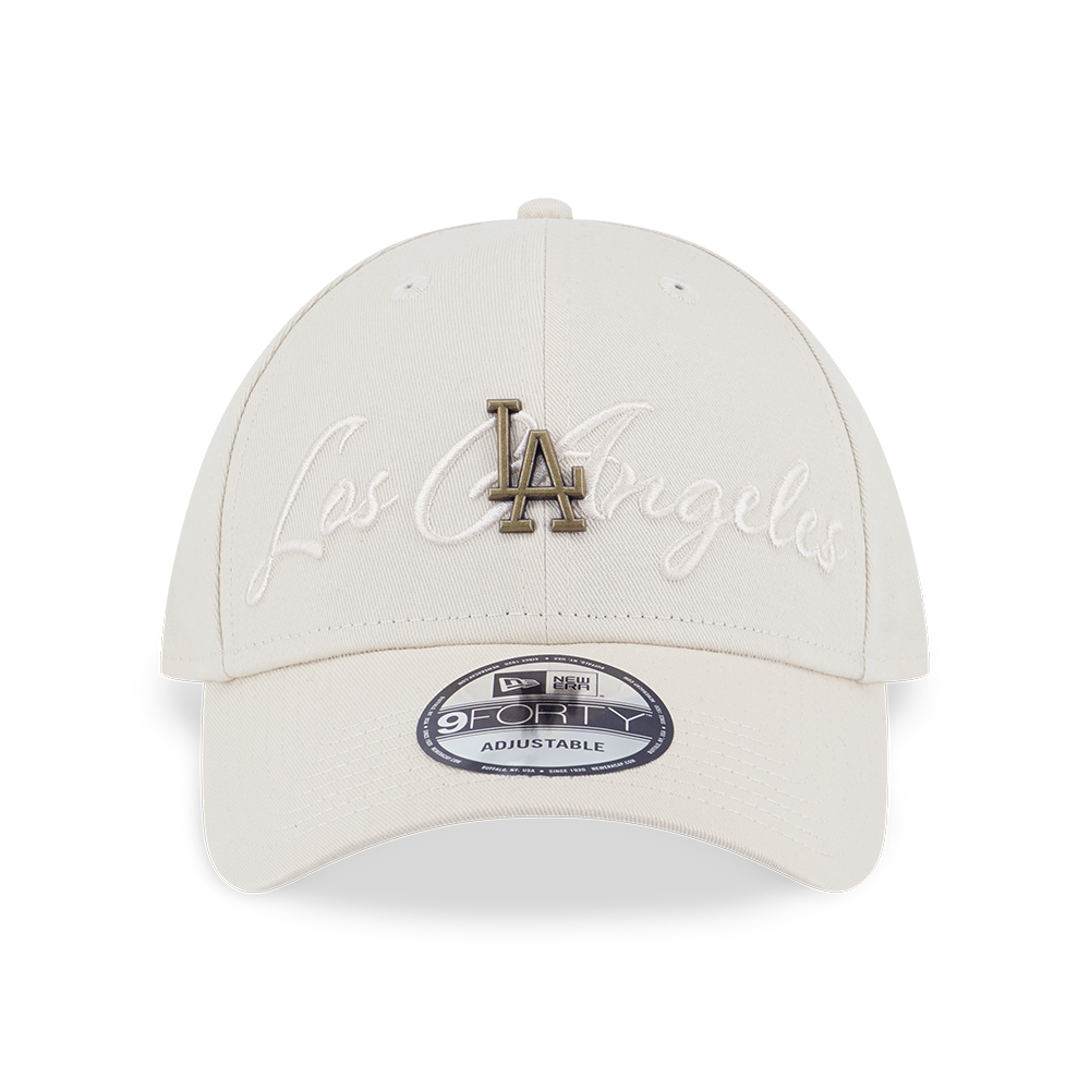 LOS ANGELES DODGERS MLB METAL CREST LIGHT CREAM 9FORTY CAP