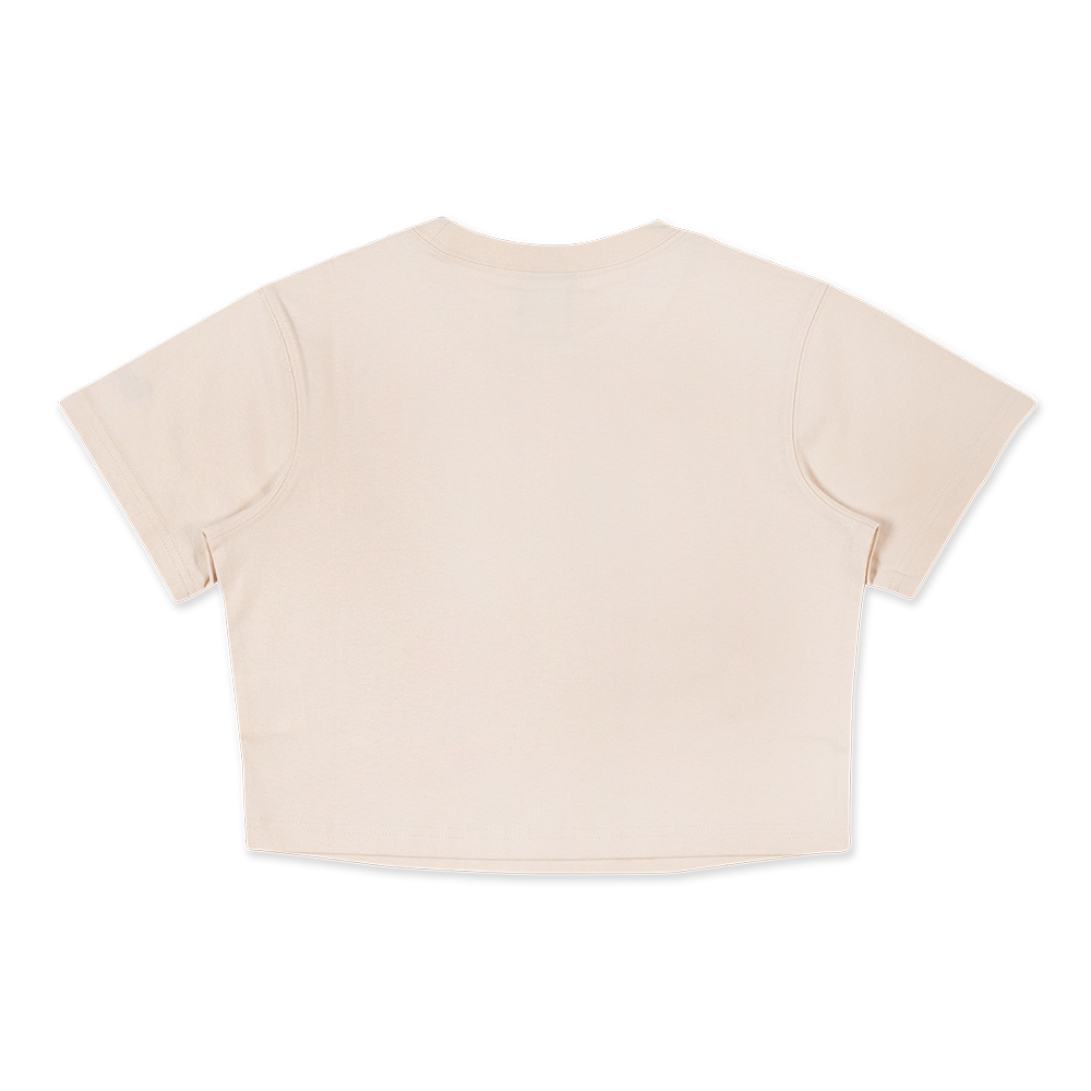 NEW ERA SURREAL NATURE LIGHT CREAM WOMEN CROP TEE