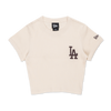 LOS ANGELES DODGERS COLOR ERA LIGHT CREAM WOMEN CROP RIB TEE