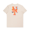 NEW YORK METS TINT BRUSH LIGHT CREAM SHORT SLEEVE T-SHIRT