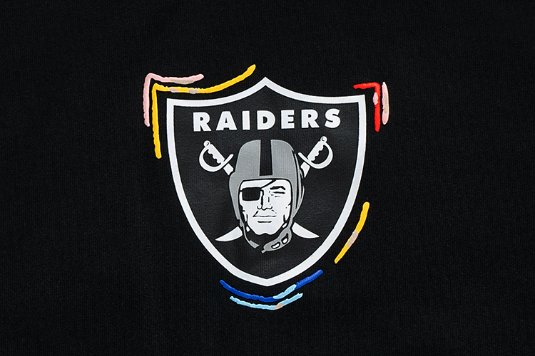 LAS VEGAS RAIDERS TINT BRUSH BLACK SHORT SLEEVE T-SHIRT