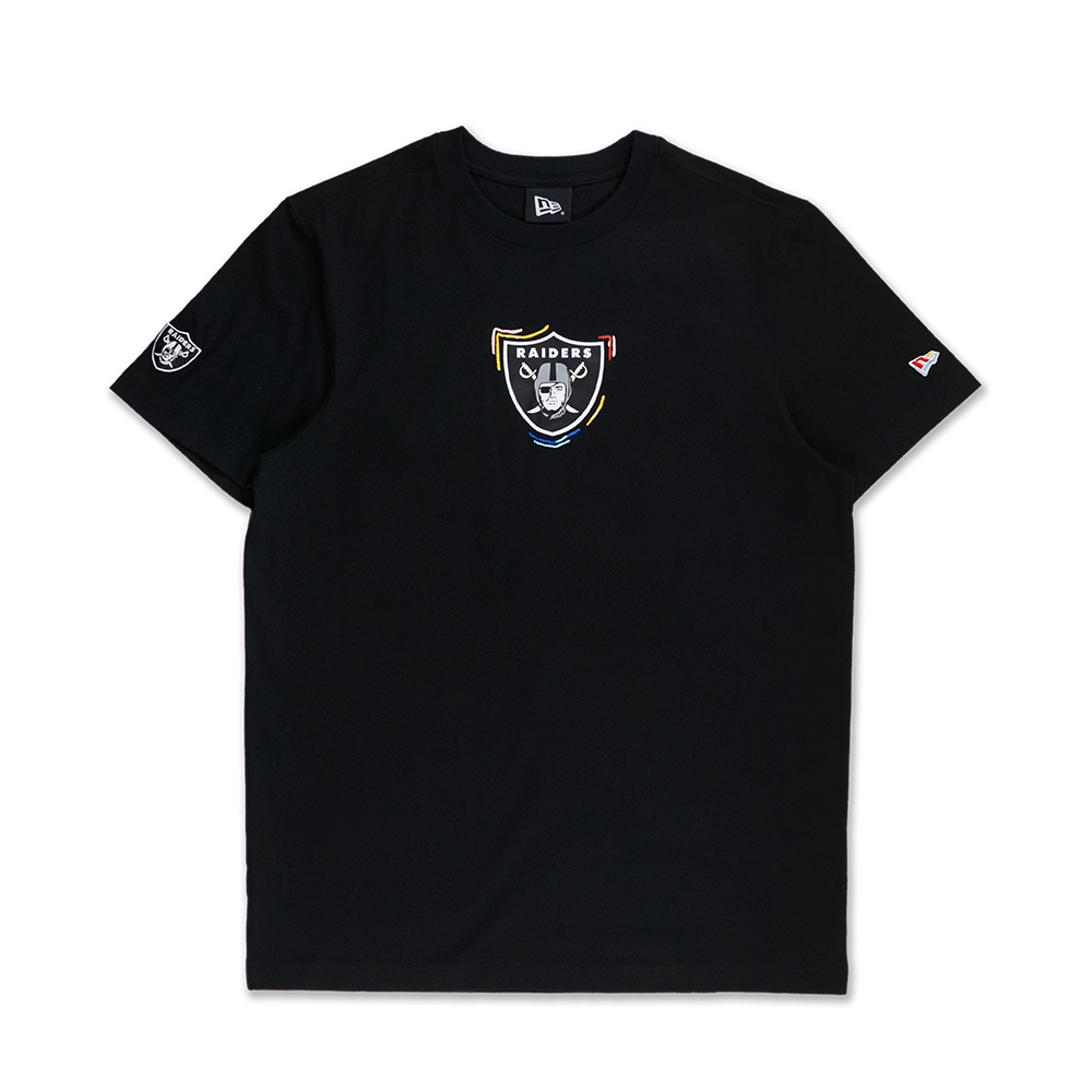 LAS VEGAS RAIDERS TINT BRUSH BLACK SHORT SLEEVE T-SHIRT