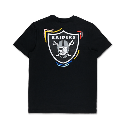 LAS VEGAS RAIDERS TINT BRUSH BLACK SHORT SLEEVE T-SHIRT