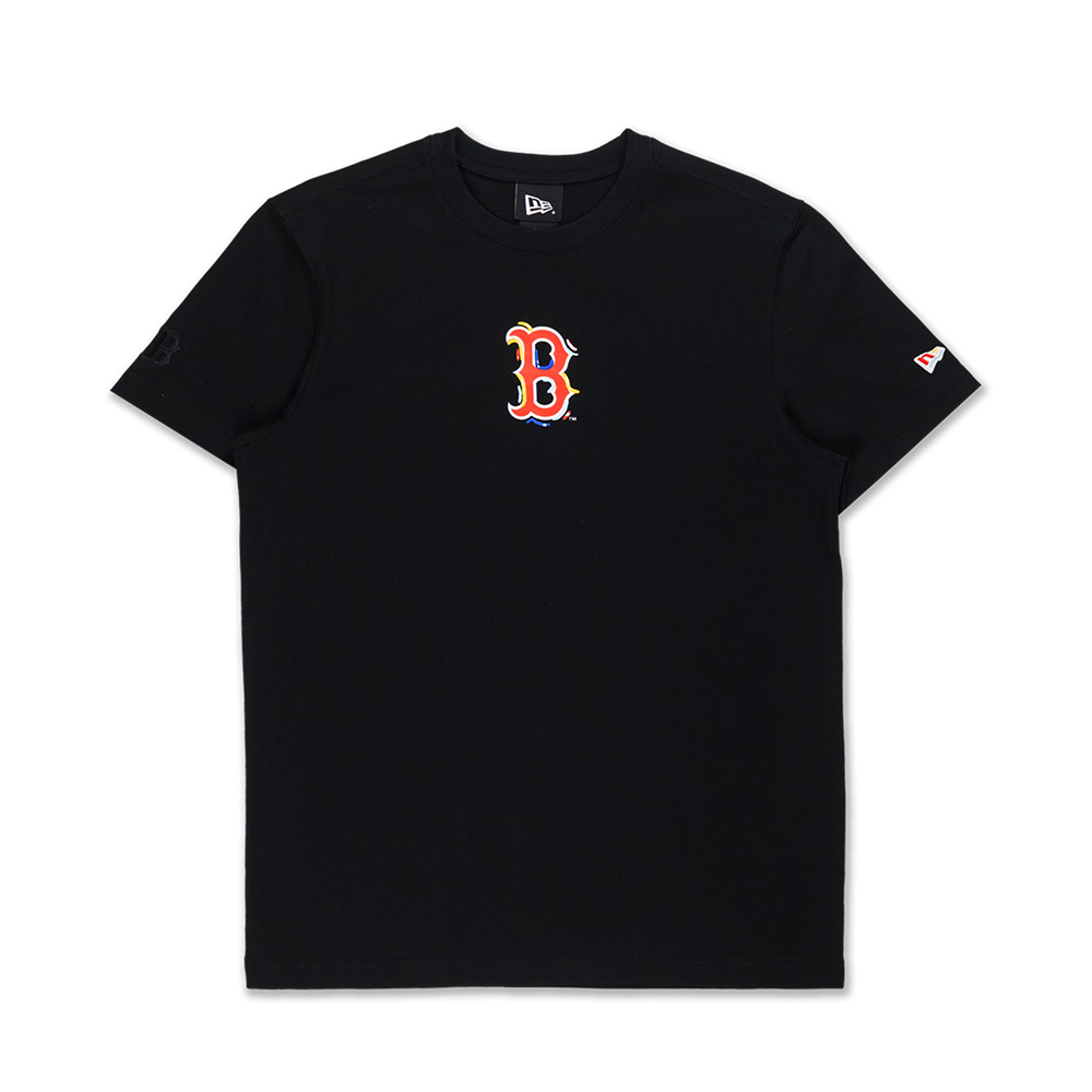 BOSTON RED SOX TINT BRUSH BLACK SHORT SLEEVE T-SHIRT