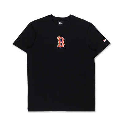 BOSTON RED SOX TINT BRUSH BLACK SHORT SLEEVE T-SHIRT