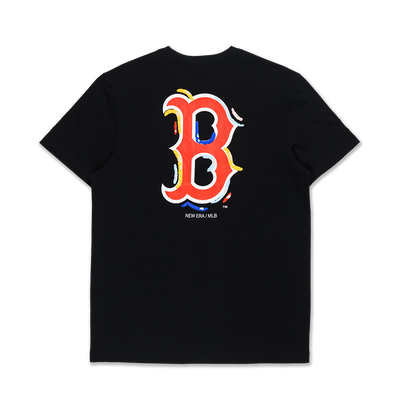 BOSTON RED SOX TINT BRUSH BLACK SHORT SLEEVE T-SHIRT