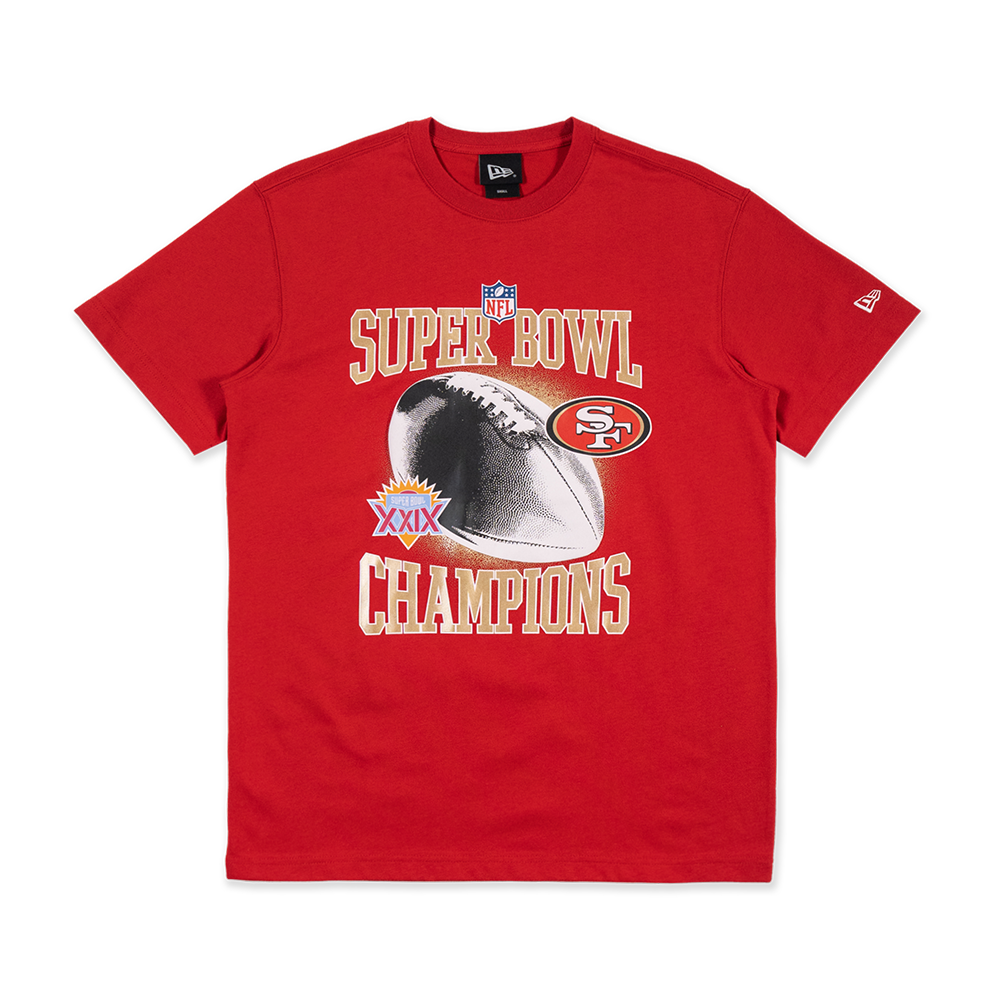 SAN FRANCISCO 49ERS HALL OF NFL CHAMPIONS SCARLET SHORT SLEEVE T-SHIRT