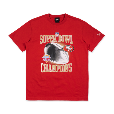 SAN FRANCISCO 49ERS HALL OF NFL CHAMPIONS SCARLET SHORT SLEEVE T-SHIRT