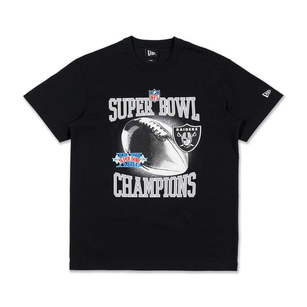 OAKLAND RAIDERS HALL OF NFL CHAMPIONS BLACK SHORT SLEEVE T-SHIRT