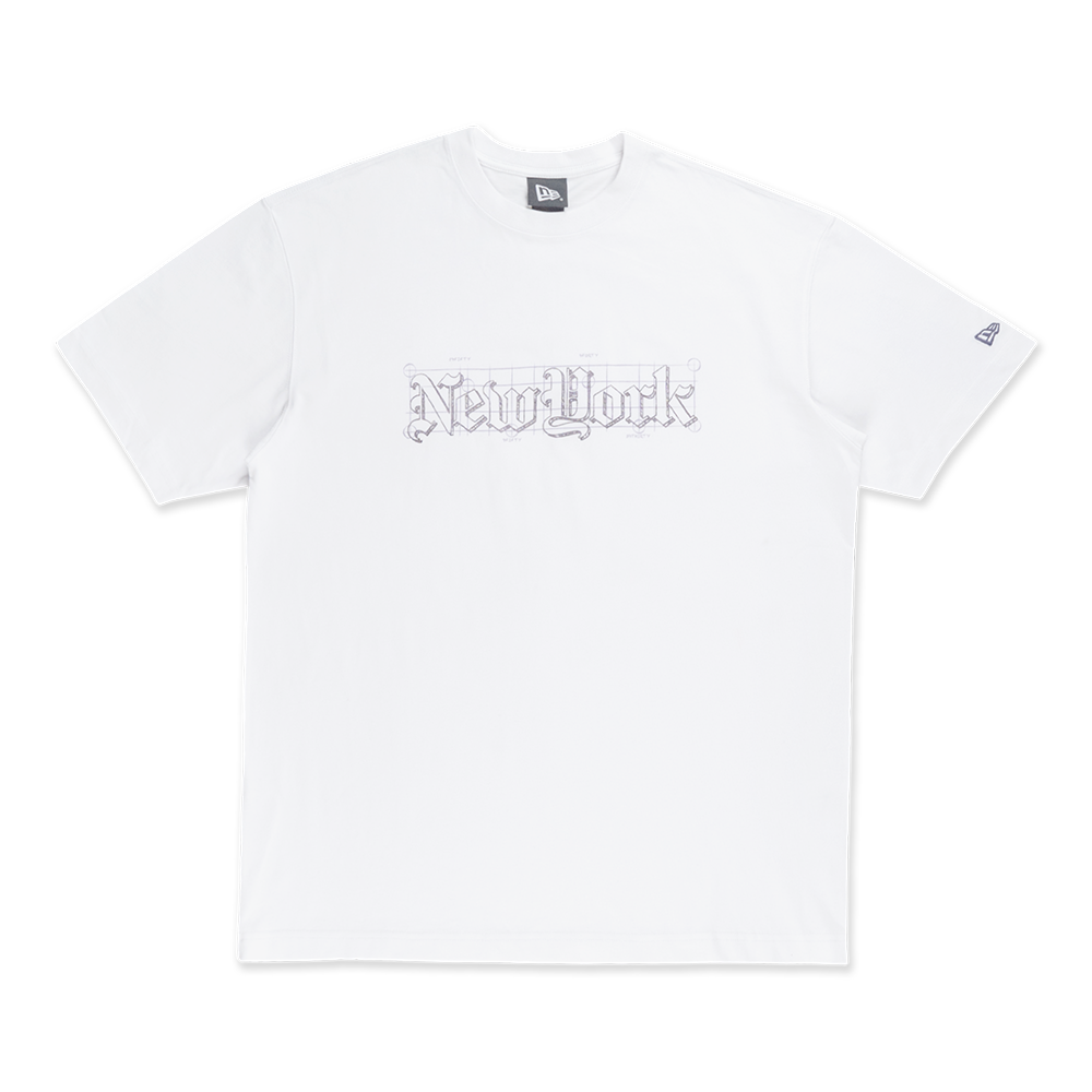 NEW ERA ODE TO NY WHITE OVERSIZED SHORT SLEEVE T-SHIRT