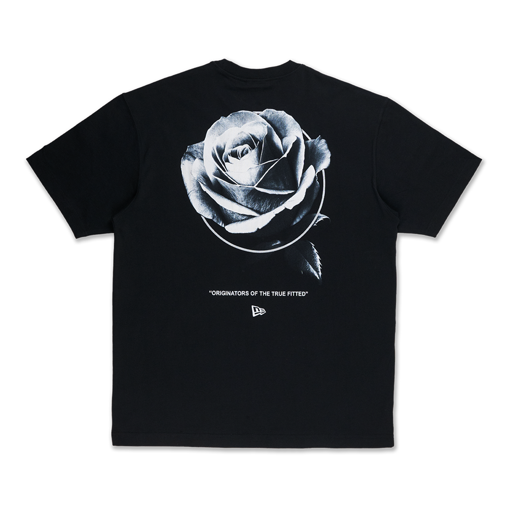 NEW ERA ODE TO NY ROSE BLACK OVERSIZED SHORT SLEEVE T-SHIRT