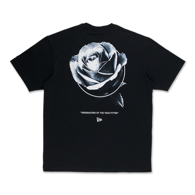 NEW ERA ODE TO NY ROSE BLACK OVERSIZED SHORT SLEEVE T-SHIRT