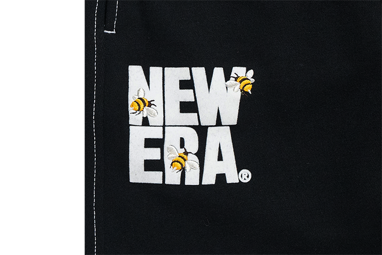 NEW ERA WILD BOTANICA BLACK KNIT SHORTS