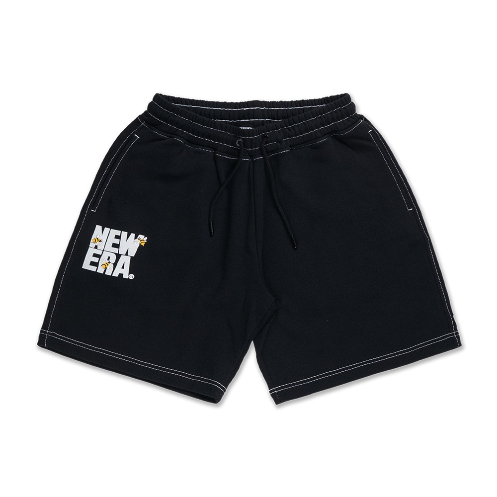 NEW ERA WILD BOTANICA BLACK KNIT SHORTS