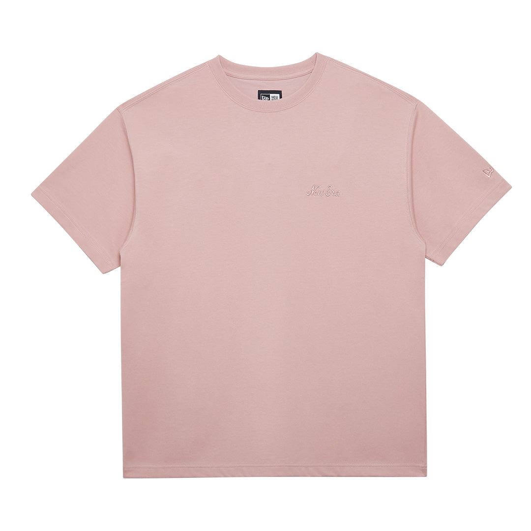 NEW ERA ESSENTIAL PINK OVERSIZED KNIT SHORT SLEEVE T-SHIRT