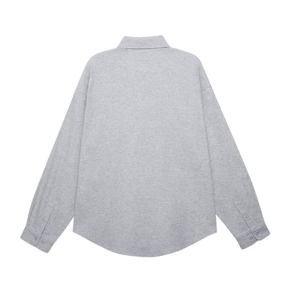 NEW ERA ANCIENT CRAFTS GRAY LONG SLEEVE WOVEN SHIRT