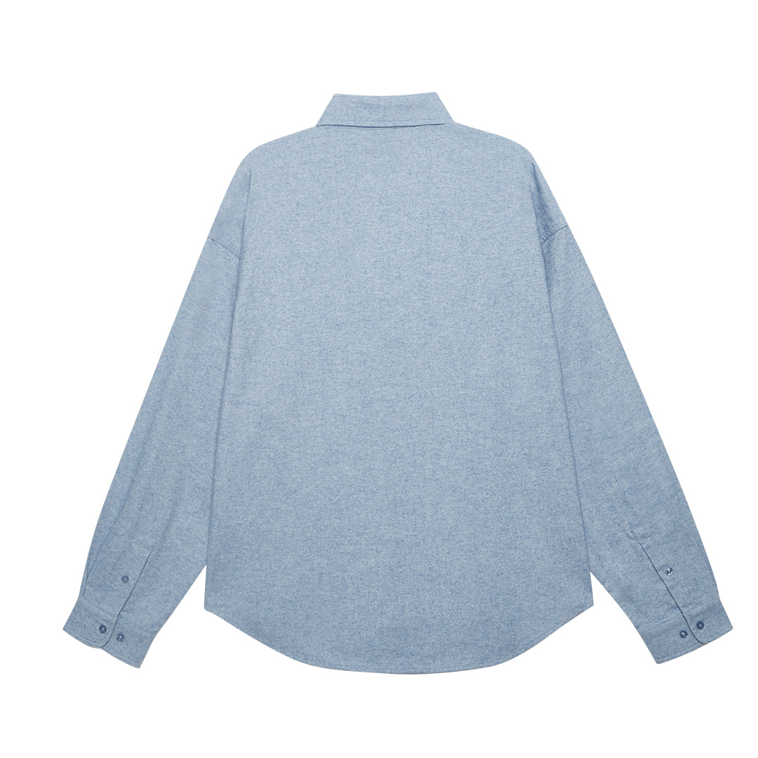 NEW ERA ANCIENT CRAFTS WASHED BLUE LONG SLEEVE WOVEN SHIRT